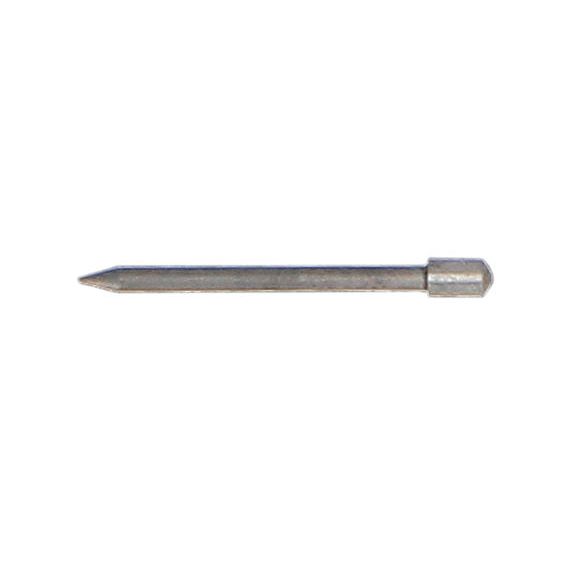Produktbilde av 801 Løs stiftpenn til 920P og 800P fra NextPro i profesjonell kvalitet for håndverkere, mekanikere og verksteder. Passer til 920P og 800P Spiss Ø2 mm hardmetall Total lengde: 25 mm Relevante søkeord inkluderer Skrapeverktøy, merkestål, merking, Mål og merke, Reservedel, rissenål, profesjonelle verktøy, verkstedutstyr og NextPro.