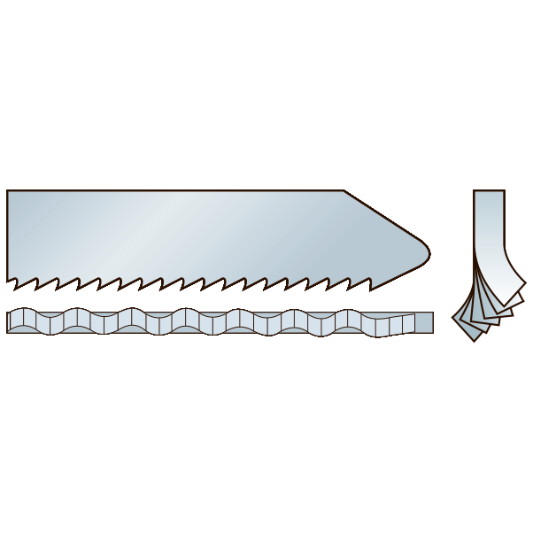 MPS STikksagblad 3108-L, 5 stk. 132mm CrV 12 tpi