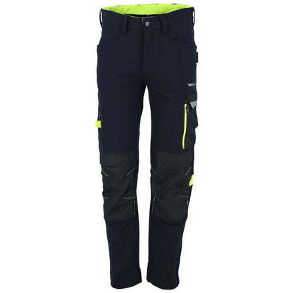   WRKS Bismuth Stretch Pant in Black Beauty, featuring 4-way stretch material, reinforced knees, and practical pockets for tools, designed for optimal mobility and comfort for work and outdoor activities.