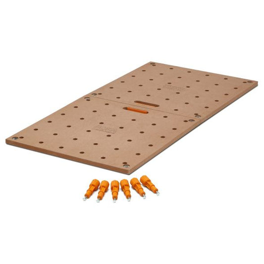 BORA Centipede Bordplate – Par – 20 mm hull for benstøtter (dog holes) Bordplate