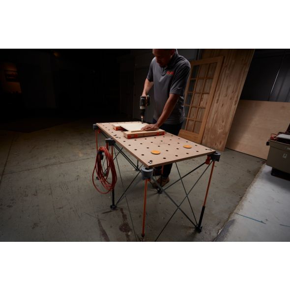 BORA Centipede Bordplate – Par – 20 mm hull for benstøtter (dog holes) Bordplate