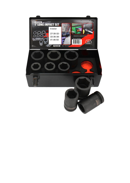 Tecos Kraftpipesett 1” - 9 dele, lange